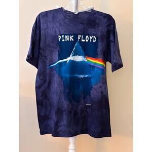 Liquid Blue Pink Floyd Tie-Dye T-Shirt Dark Side of the Moon Graphic Unisex 2XL